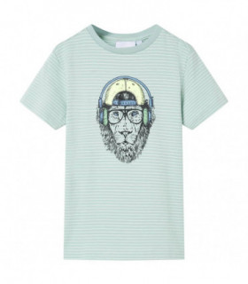 Kids' T-shirt with Stripes Light Mint 116