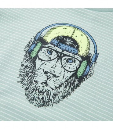 Kids' T-shirt with Stripes Light Mint 116