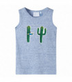 Kids' Tank Top Blue Melange 104
