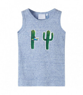 Kids' Tank Top Blue Melange 128