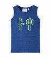 Kids' Tank Top Dark Blue Melange 116