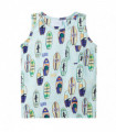 Kids' Tank Top Soft Blue Melange 116