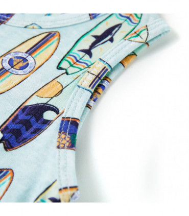 Kids' Tank Top Soft Blue Melange 128