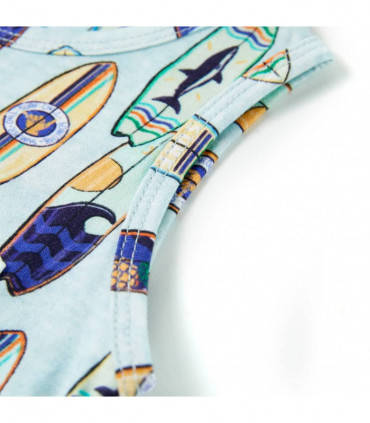 Kids' Tank Top Soft Blue Melange 140