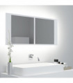 LED Bathroom Mirror Cabinet White 100x12x45 cm Acrylic