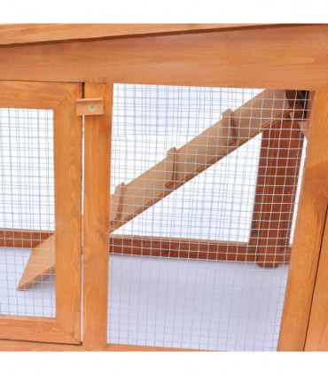 Large Rabbit Hutch Small Animal House Pet Cage with Roofs Wood