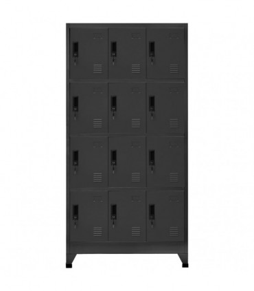Locker Cabinet Anthracite 90x45x180 cm Steel