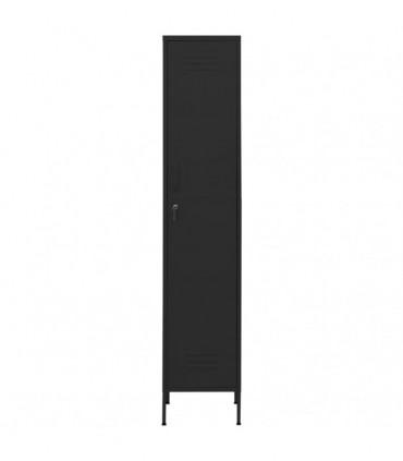 Locker Cabinet Black 35x46x180 cm Steel