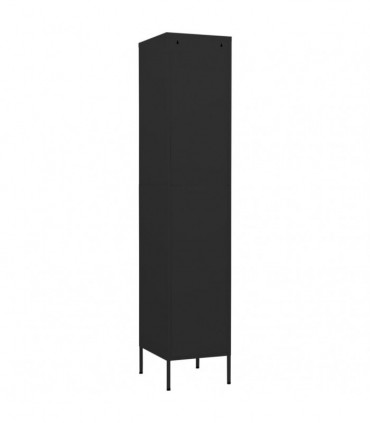 Locker Cabinet Black 35x46x180 cm Steel