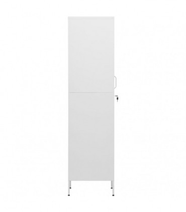 Locker Cabinet White 35x46x180 cm Steel