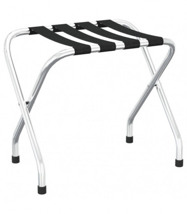 Luggage Rack Black and Silver 56x40x49 cm