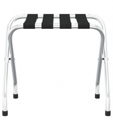 Luggage Rack Black and Silver 56x40x49 cm