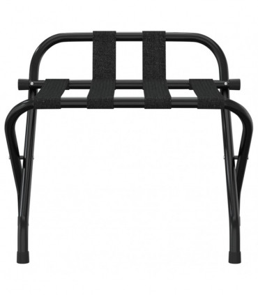 vidaXL Luggage Rack with Backrest Black 56x39x52 cm