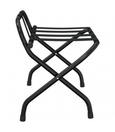 vidaXL Luggage Rack with Backrest Black 56x39x52 cm