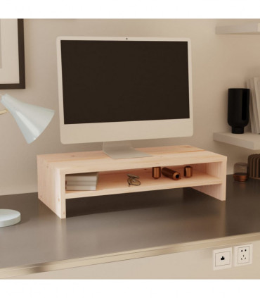 Monitor Stand 50x24x13 cm Solid Wood Pine