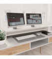Monitor Stand White 100x24x13 cm Engineered Wood