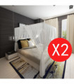 Mosquito Net Bed Net Set Square 3 Openings 2 pcs
