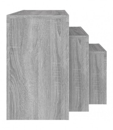 Nesting Coffee Tables 3 pcs Grey Sonoma Engineered Wood