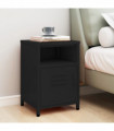 Nightstand Black 35x35x51 cm Steel