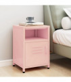 Nightstand Pink 35x35x51 cm Steel