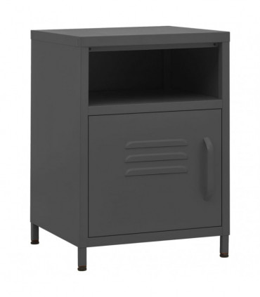 Nightstands 2 pcs Anthracite 35x35x51 cm Steel