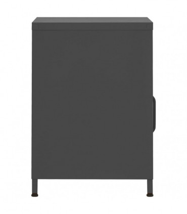Nightstands 2 pcs Anthracite 35x35x51 cm Steel