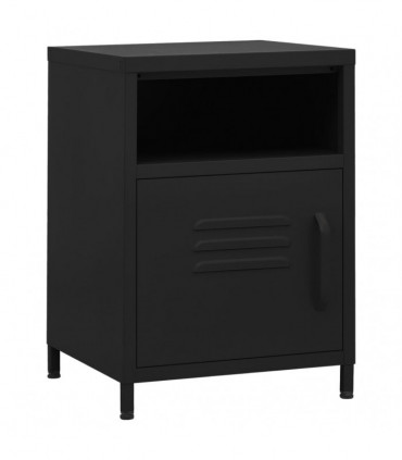 Nightstands 2 pcs Black 35x35x51 cm Steel