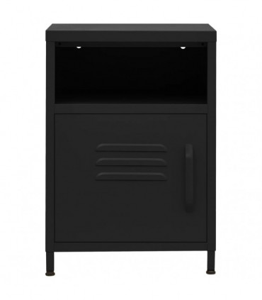 Nightstands 2 pcs Black 35x35x51 cm Steel