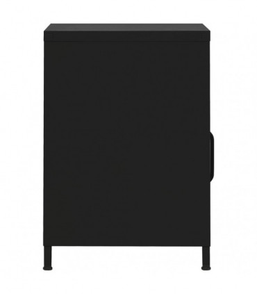 Nightstands 2 pcs Black 35x35x51 cm Steel