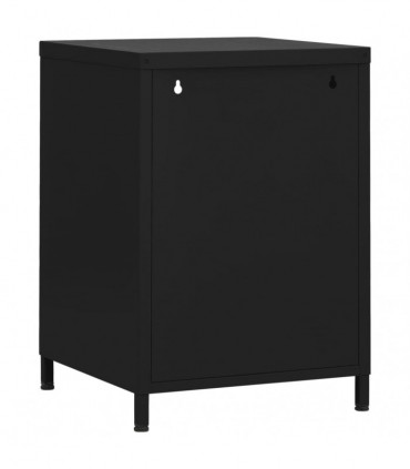 Nightstands 2 pcs Black 35x35x51 cm Steel