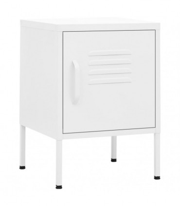 Nightstands 2 pcs White 35x35x51 cm Steel