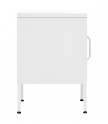 Nightstands 2 pcs White 35x35x51 cm Steel