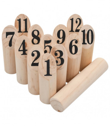 Number Kubb Game Set Wood