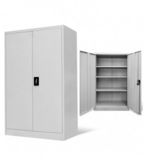 Office Cabinet 90x40x140cm Steel Grey