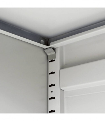 Office Cabinet 90x40x140cm Steel Grey