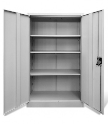 Office Cabinet 90x40x140cm Steel Grey