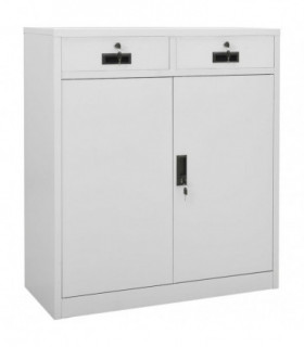 Office Cabinet Light Grey 90x40x102 cm Steel