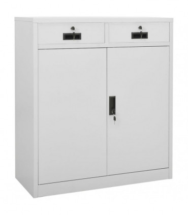 Office Cabinet Light Grey 90x40x102 cm Steel