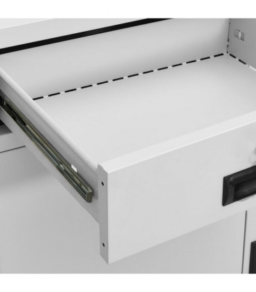 Office Cabinet Light Grey 90x40x102 cm Steel