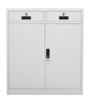 Office Cabinet Light Grey 90x40x102 cm Steel