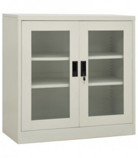 Office Cabinet Light Grey 90x40x90 cm Steel
