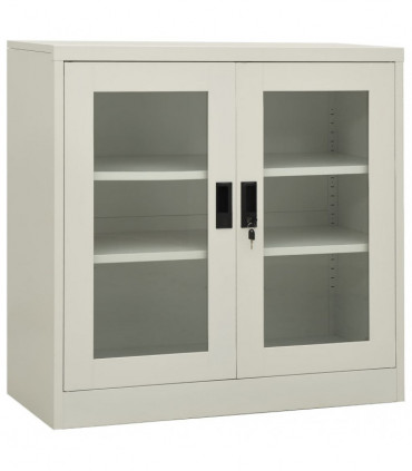 Office Cabinet Light Grey 90x40x90 cm Steel