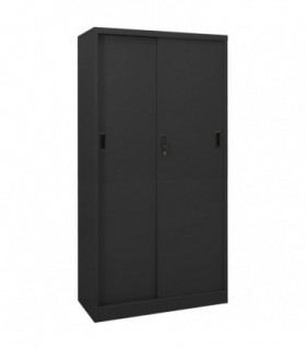 Office Cabinet with Sliding Door Anthracite 90x40x180 cm Steel