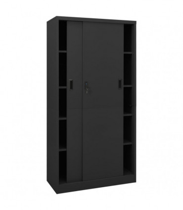 Office Cabinet with Sliding Door Anthracite 90x40x180 cm Steel
