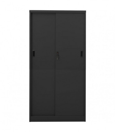 Office Cabinet with Sliding Door Anthracite 90x40x180 cm Steel