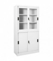Office Cabinet with Sliding Door White 90x40x180 cm Steel