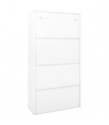 Office Cabinet with Sliding Door White 90x40x180 cm Steel