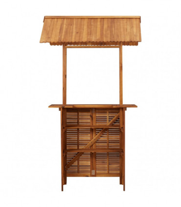 Outdoor Bar Table with Rooftop 122x106x217 cm Solid Acacia Wood