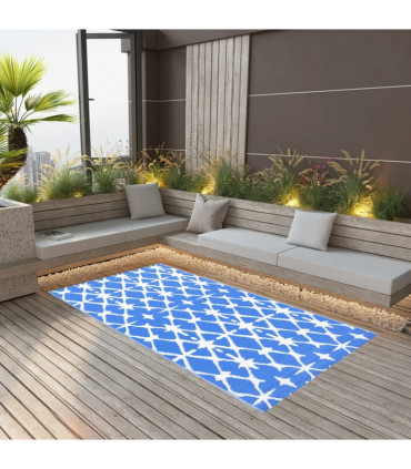 Outdoor Carpet Blue and White 160x230 cm PP