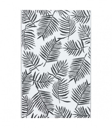 Outdoor Carpet White and Black 120x180 cm PP